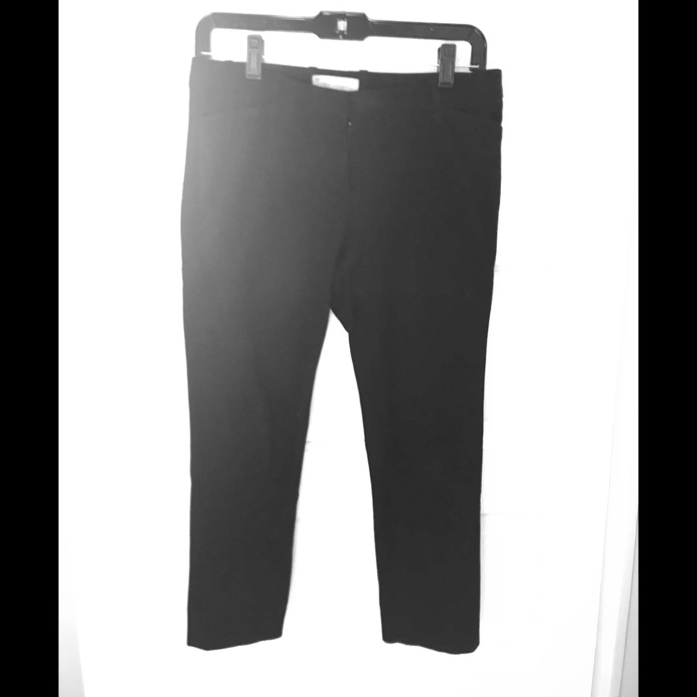 Petite slim crop black stretch pants